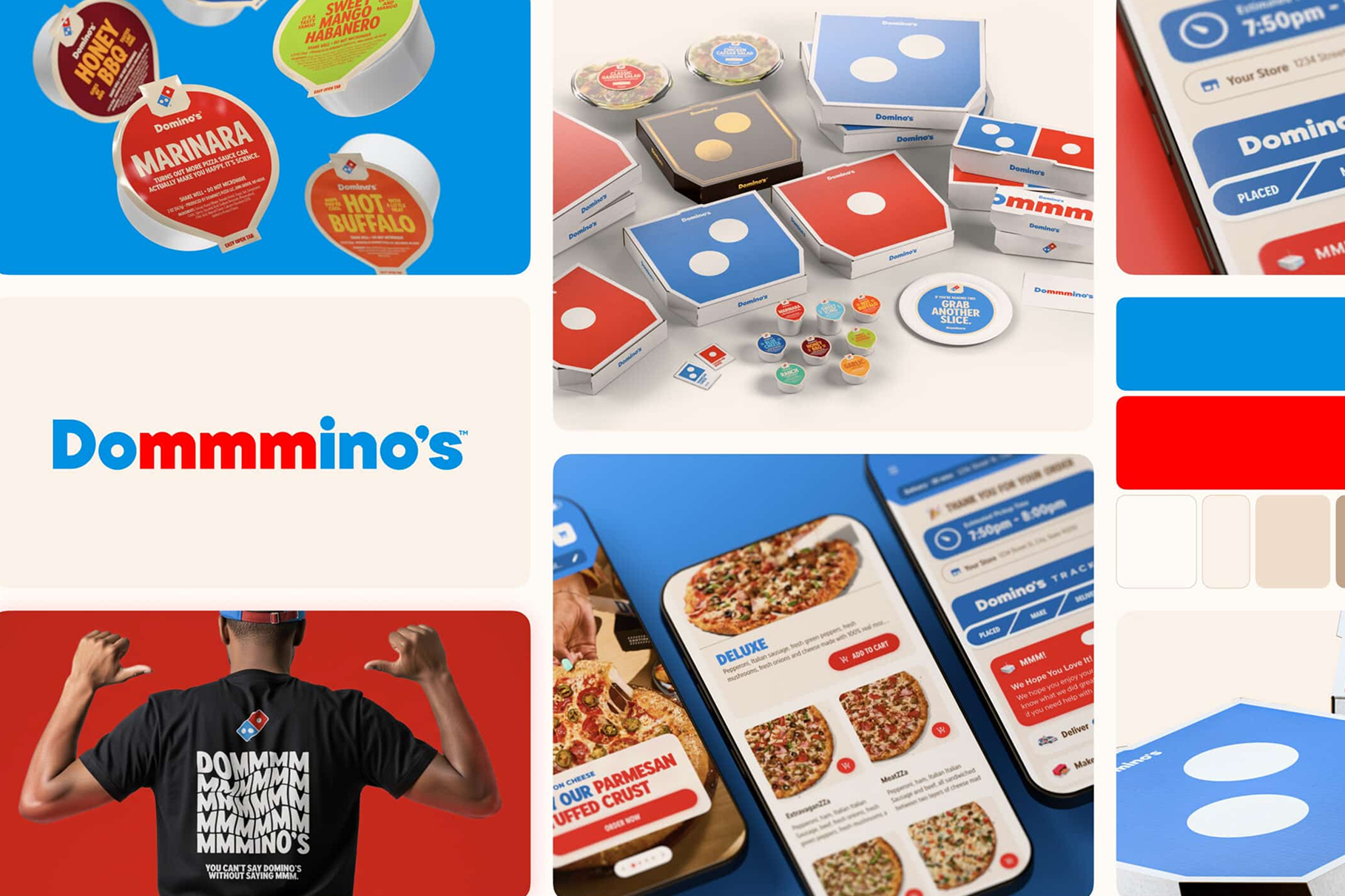 Domino’s 2025 brand refresh across packaging, apparel, and digital